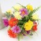 Artificial Gerbera Daisy & Silk Flower Bouquet – Faux Mixed Flowers for Cemetery, Home, Wedding, Table, and Indoor/Outdoor Decoration (13.38in, 8 Pieces)